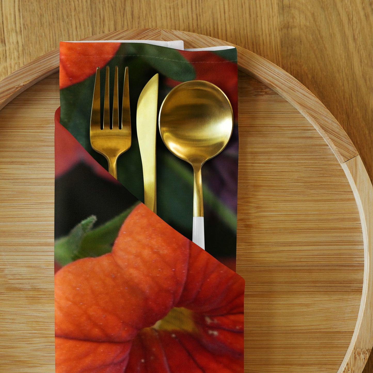 Orange Petunias Cloth napkin set