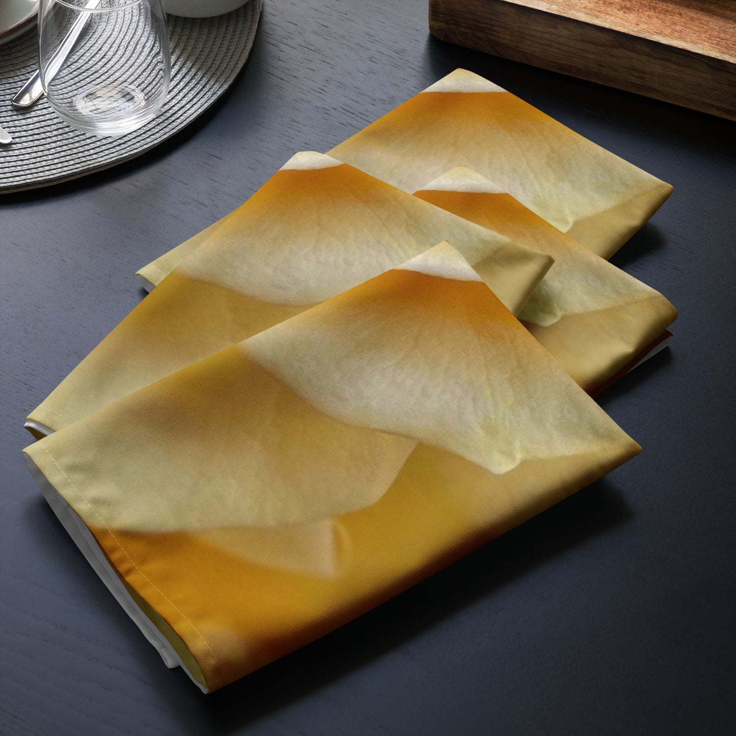 Yellow Rose Cloth napkin set