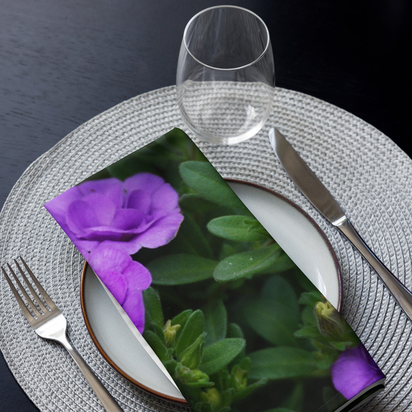 Purple Petunias Cloth napkin set