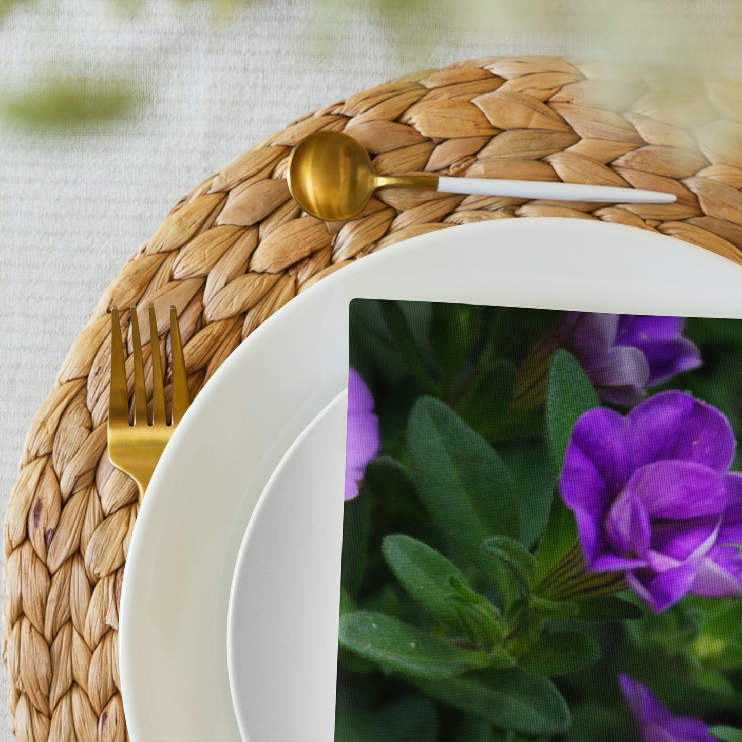 Purple Petunias Cloth napkin set