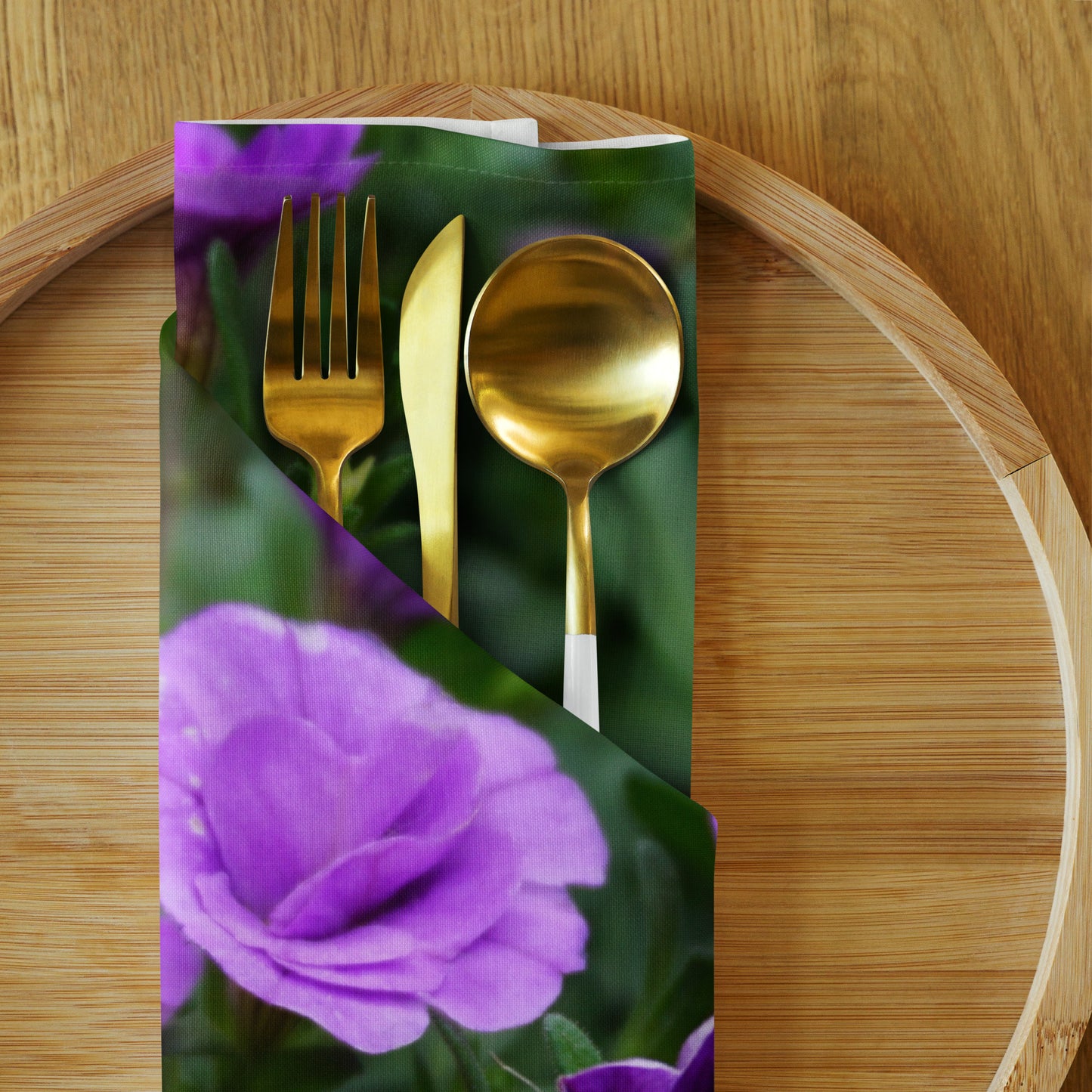 Purple Petunias Cloth napkin set