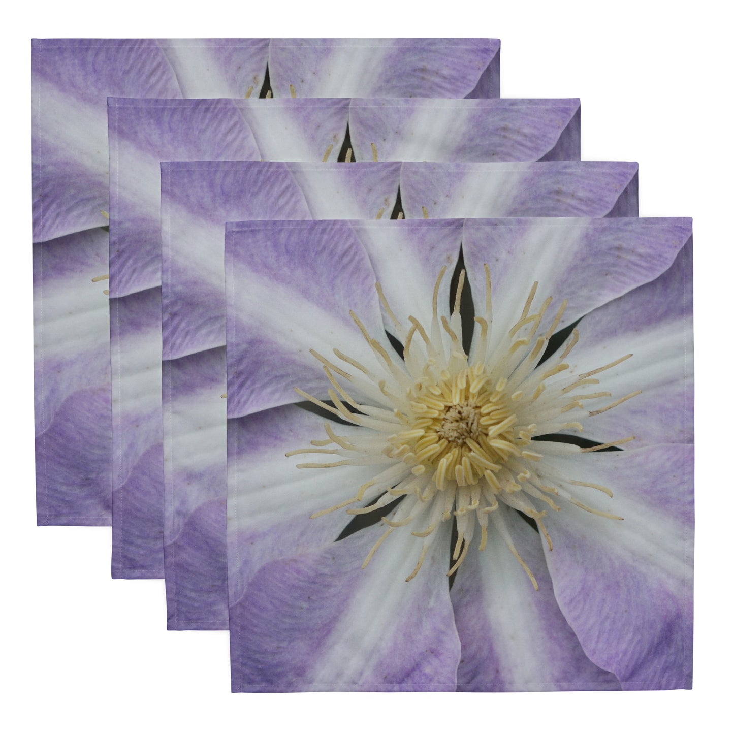 Purple Clematis Cloth napkin set