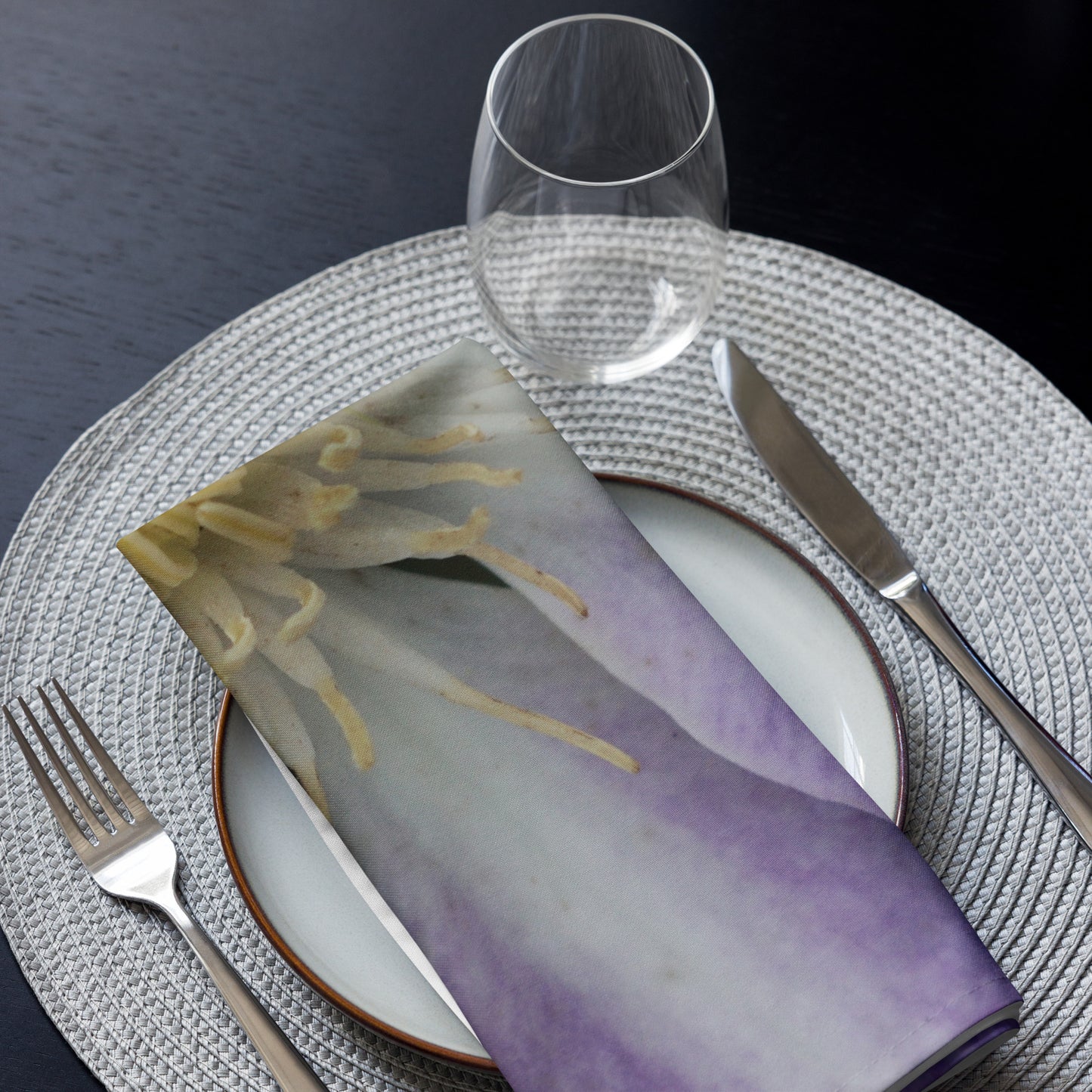 Purple Clematis Cloth napkin set