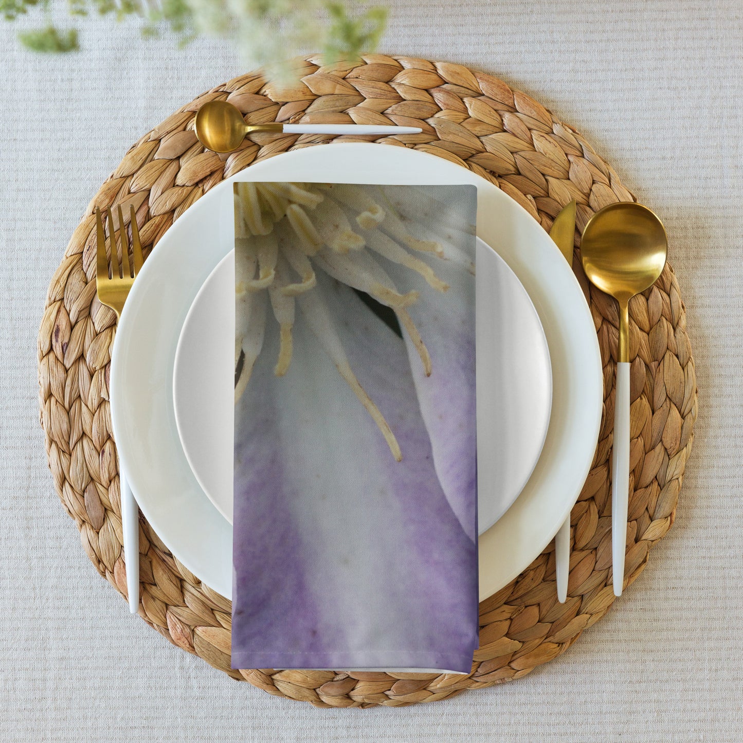 Purple Clematis Cloth napkin set