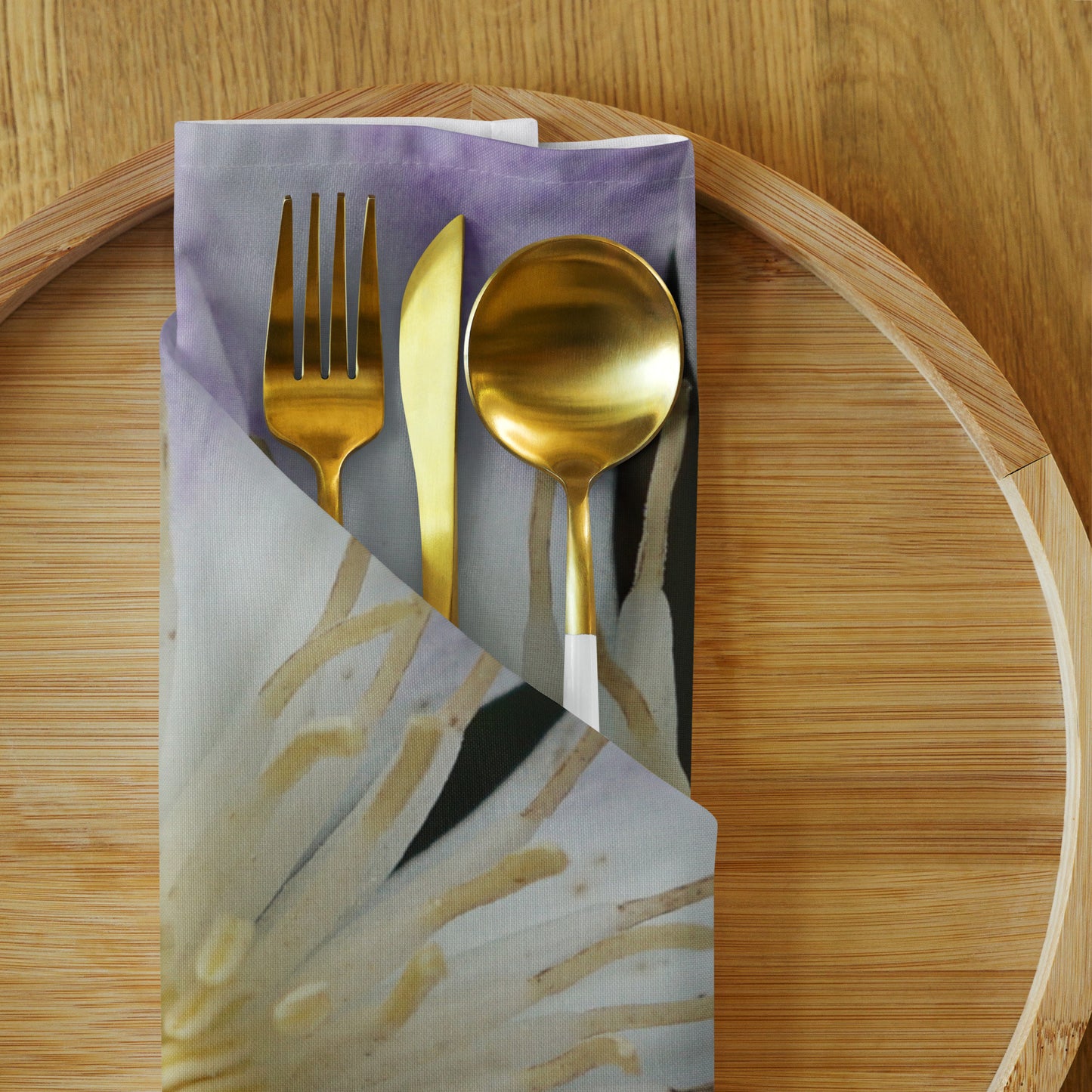 Purple Clematis Cloth napkin set