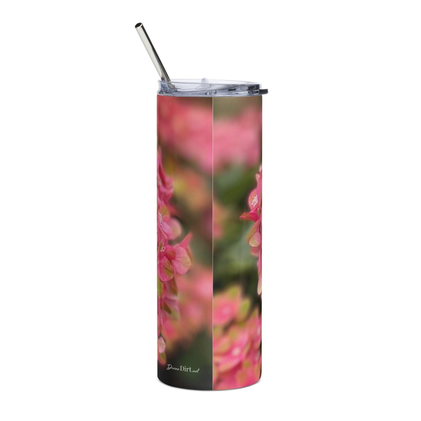 Pink Hydrangea Stainless steel tumbler