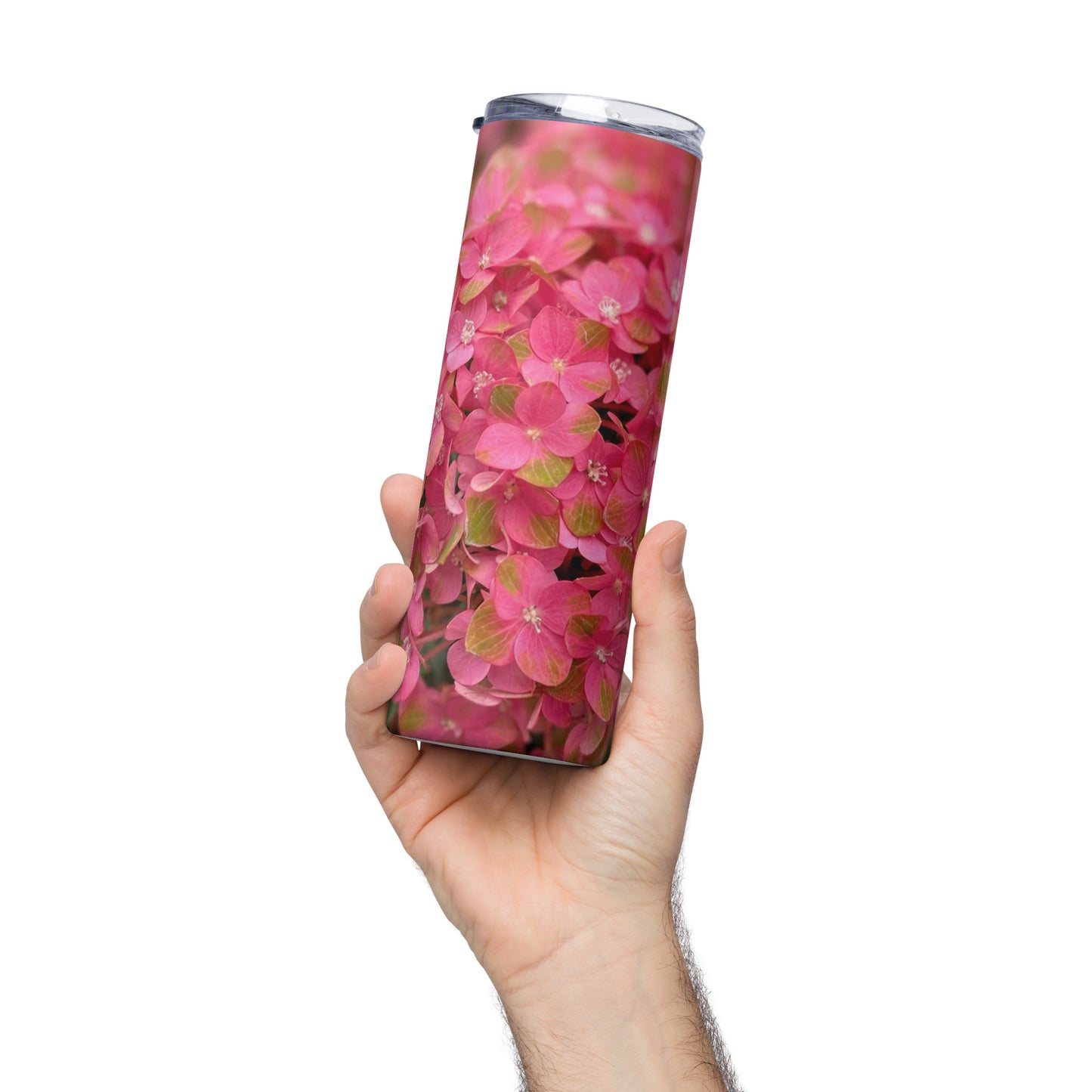 Pink Hydrangea Stainless steel tumbler