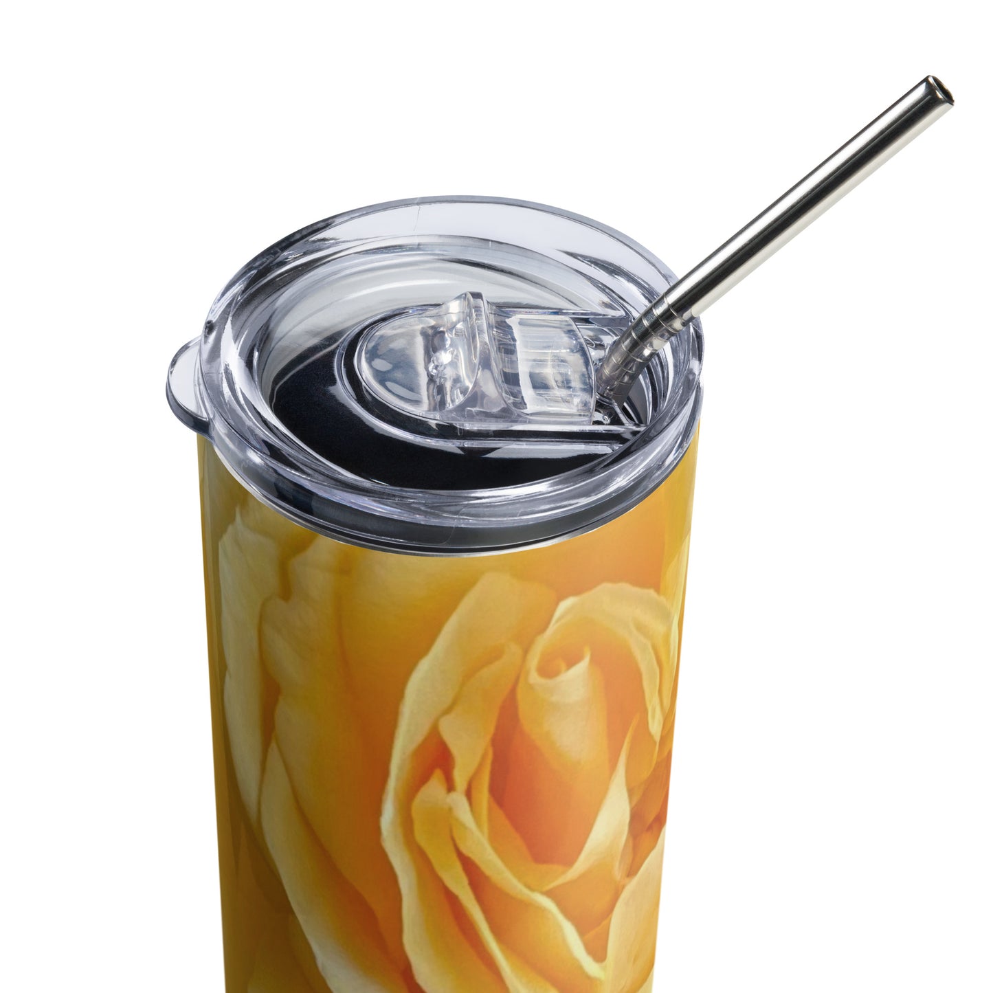 Yellow Rose Stainless steel tumbler