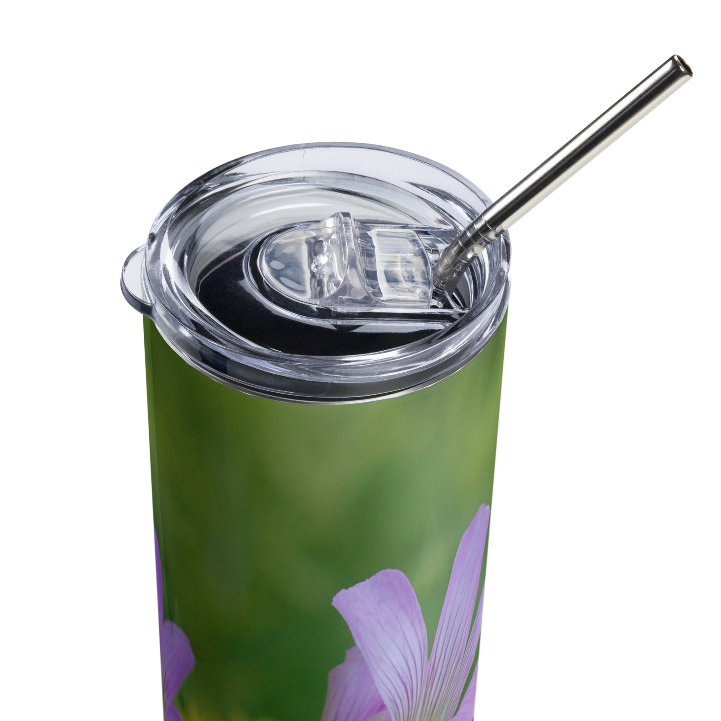 Pink Oxalis Stainless steel tumbler