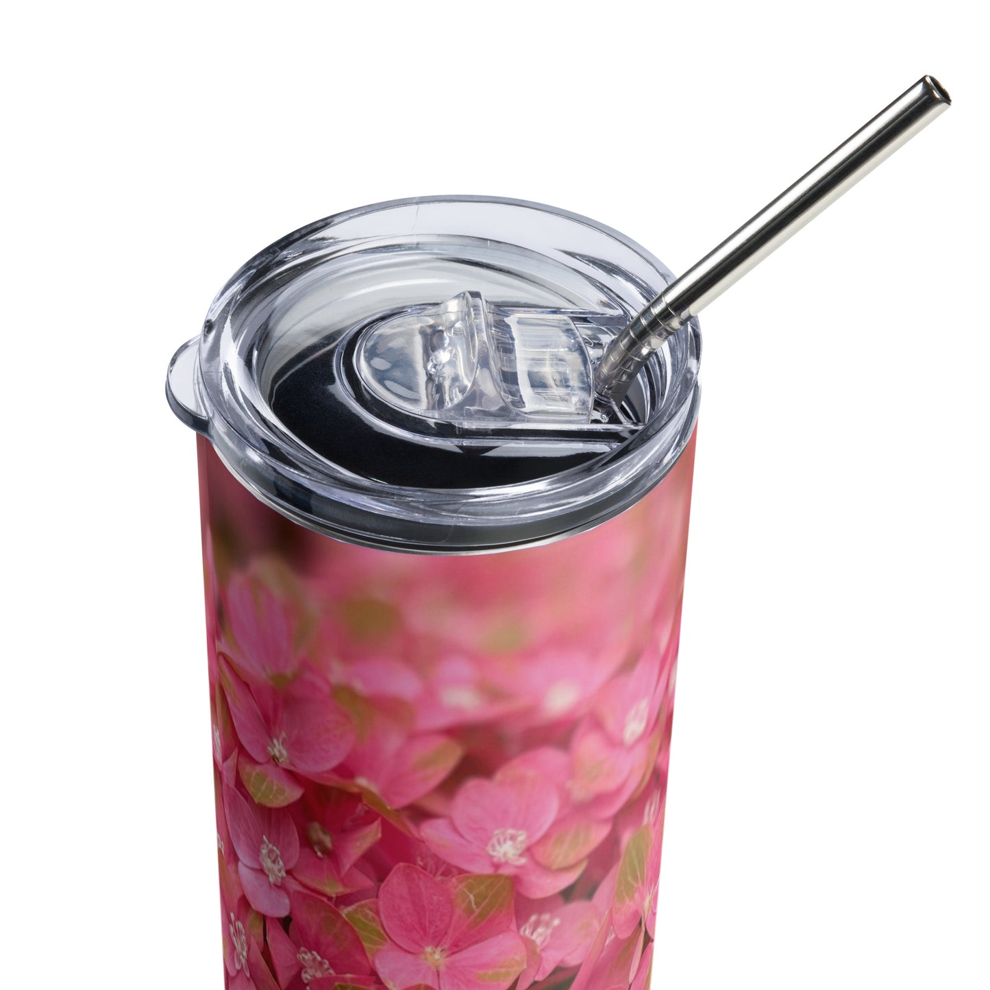 Pink Hydrangea Stainless steel tumbler