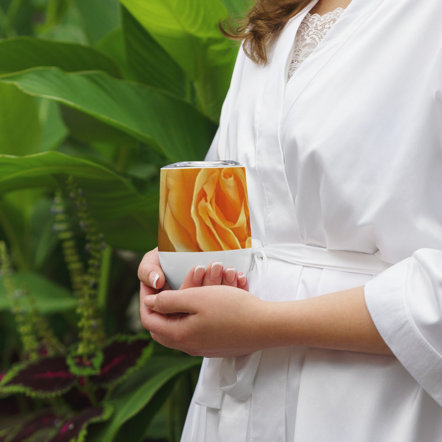 Yellow Rose Wine tumbler