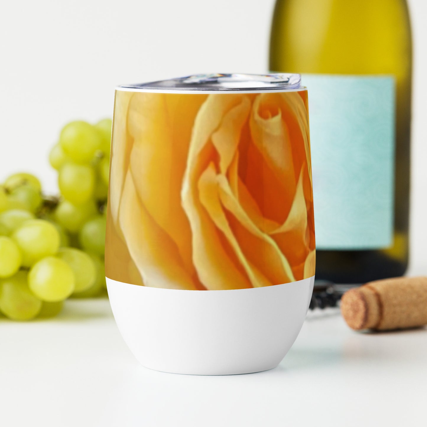 Yellow Rose Wine tumbler