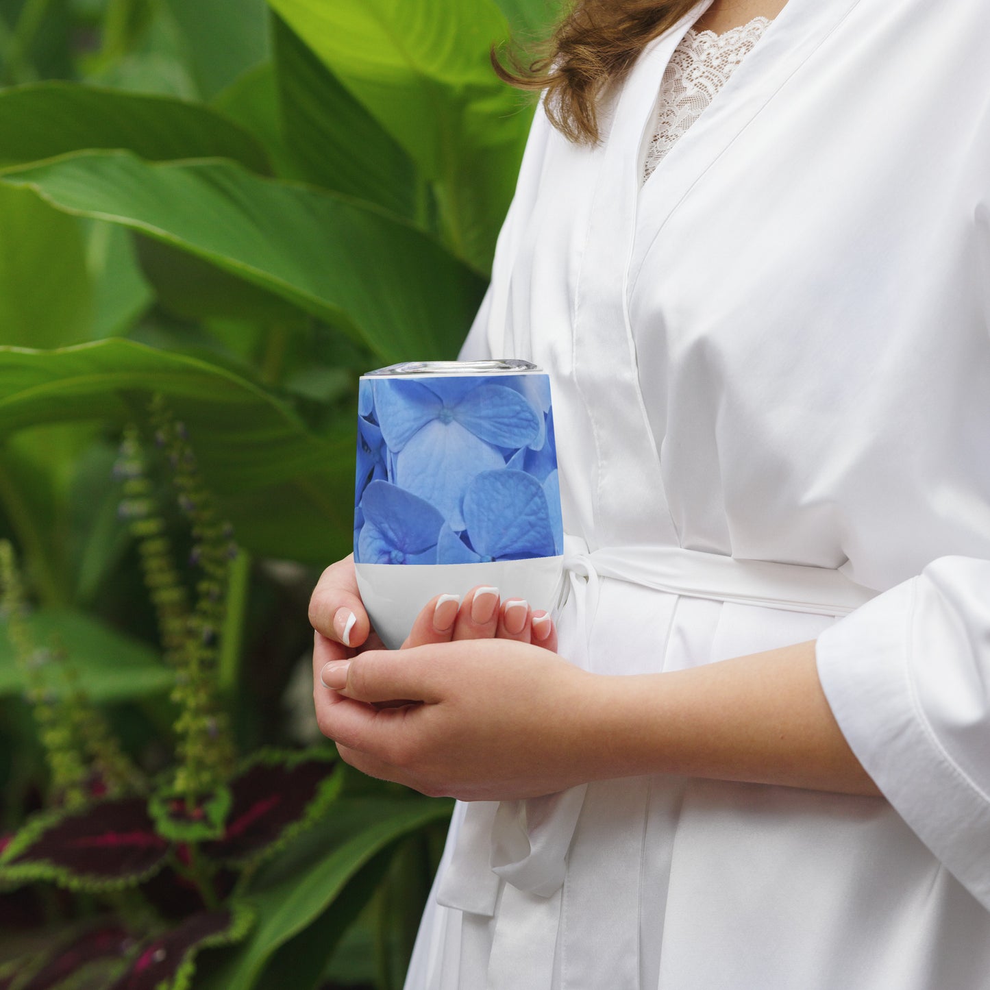 Blue Hydrangea Wine tumbler