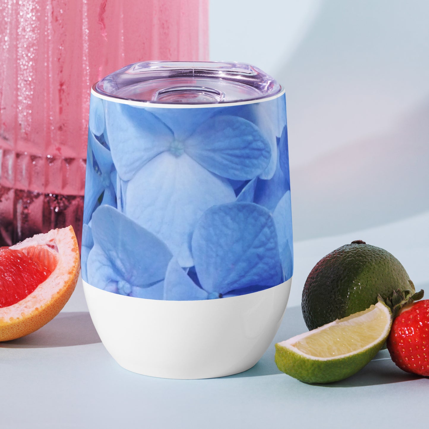 Blue Hydrangea Wine tumbler