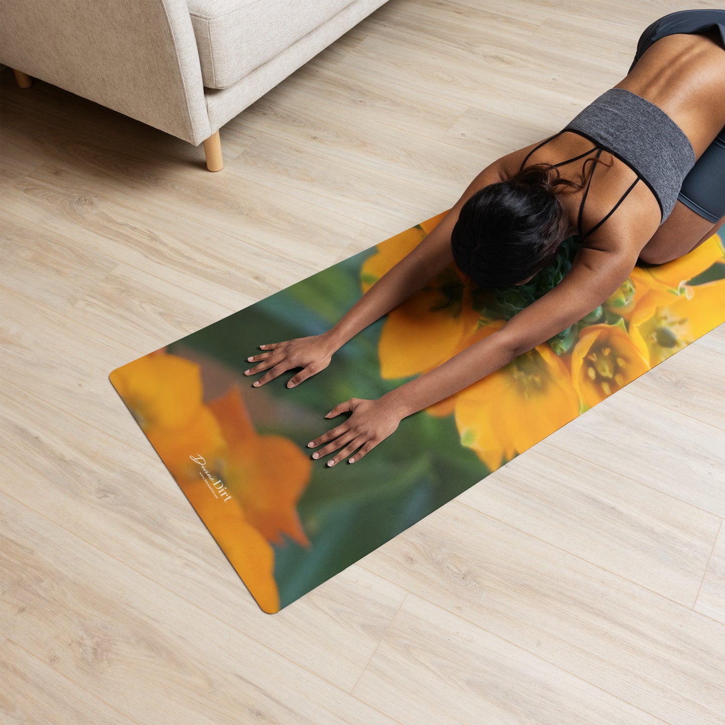 Orange Star Yoga mat