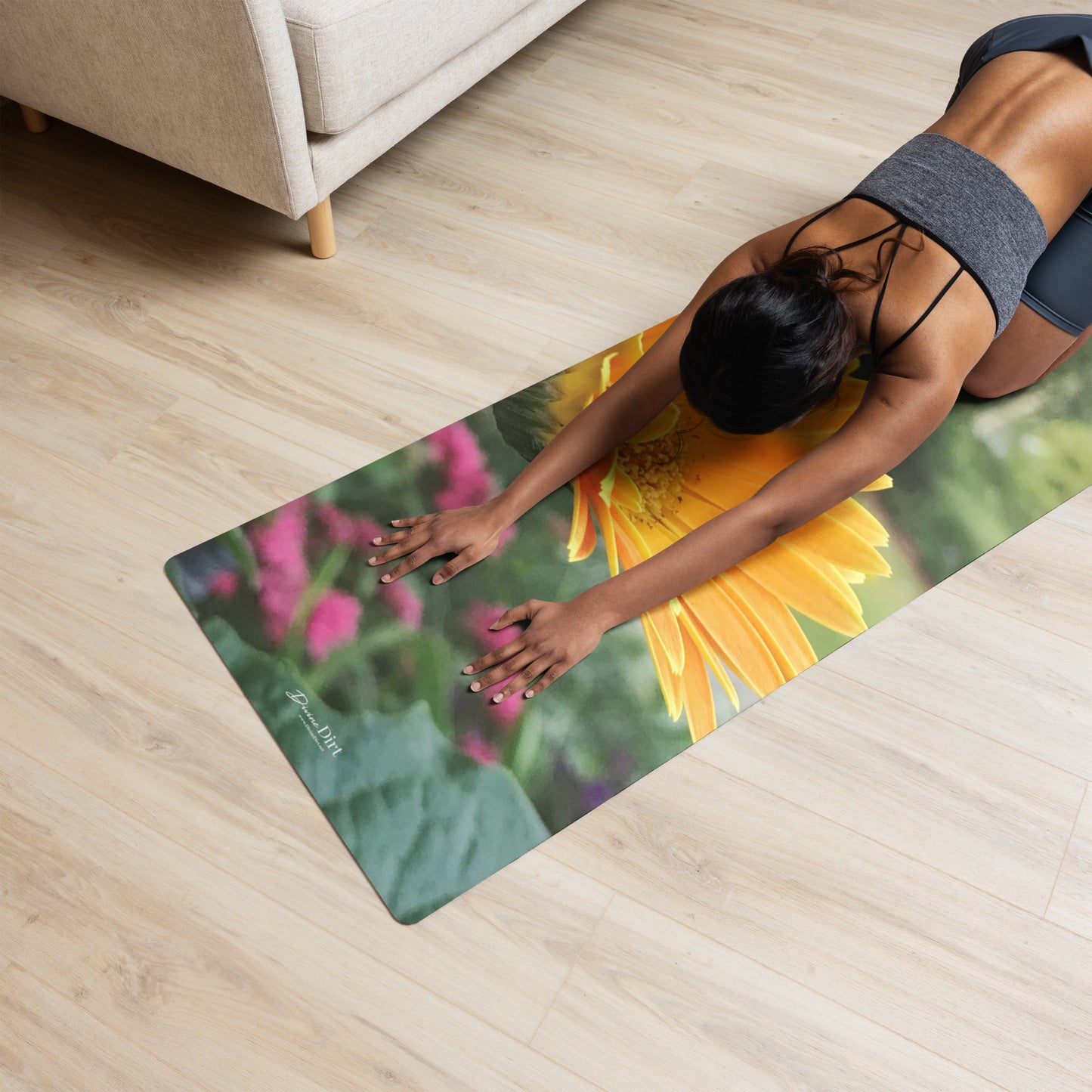 Gerbera Daisy Yoga mat