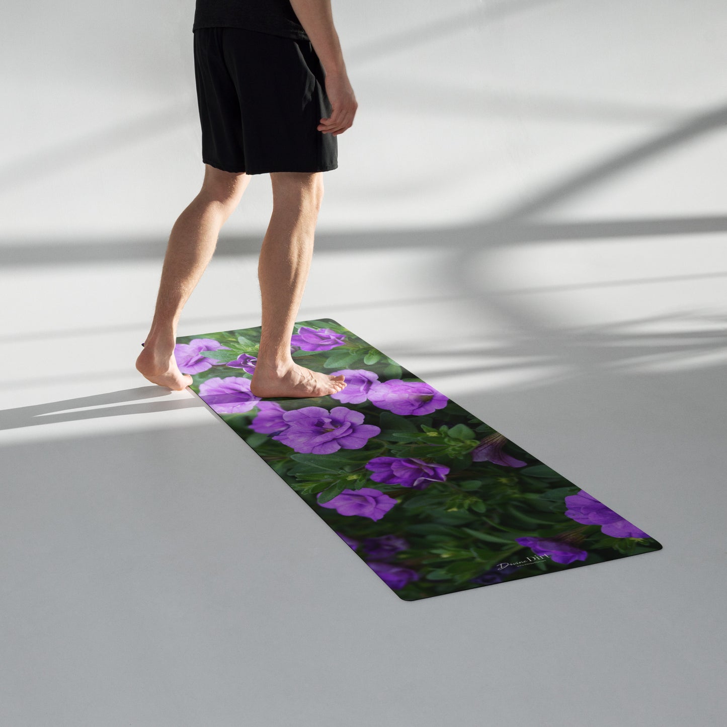 Purple Petunias Yoga mat