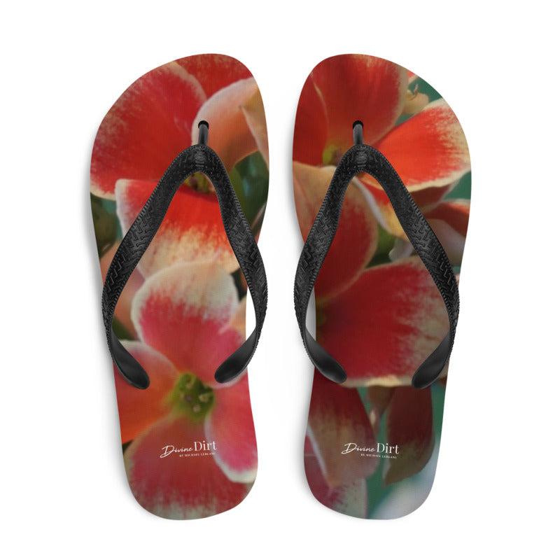 Orange Kalanchoe Flip-Flops. 'You are whole, complete and limitless'