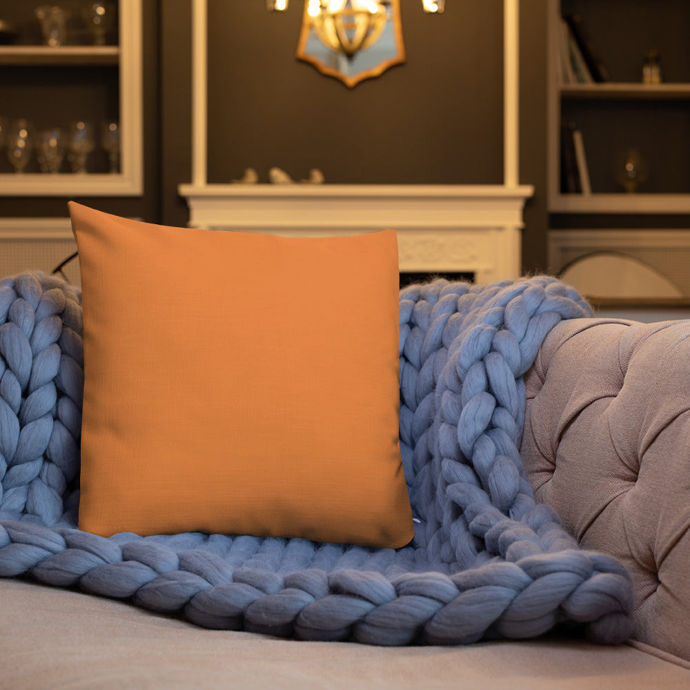 Golden Orange Gerbera Daisies Premium Pillow