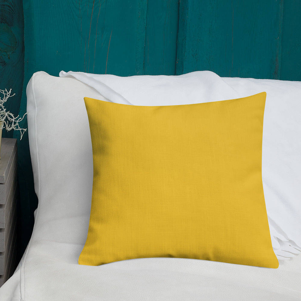 Burnt Orange Day Lilies Premium Pillow with Yellow/Gold Back
