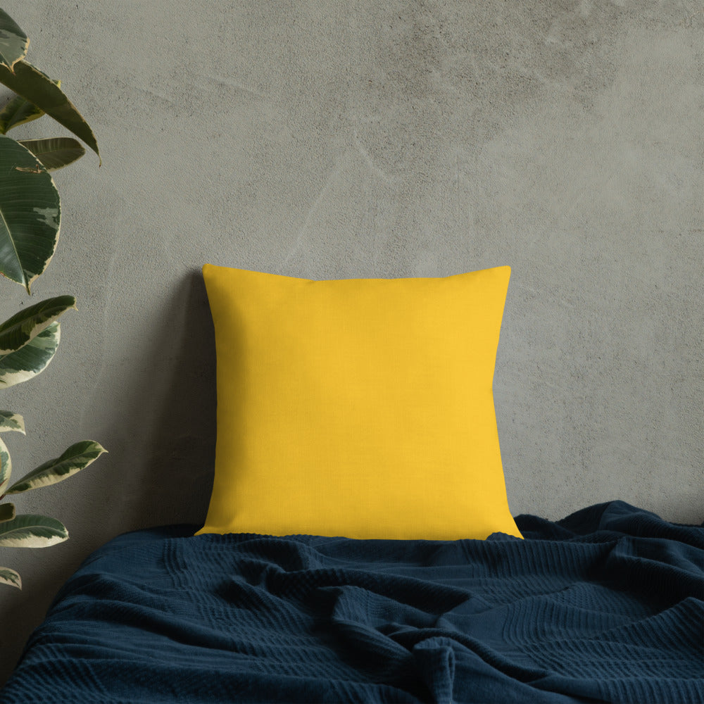 Burnt Orange Day Lilies Premium Pillow with Yellow/Gold Back