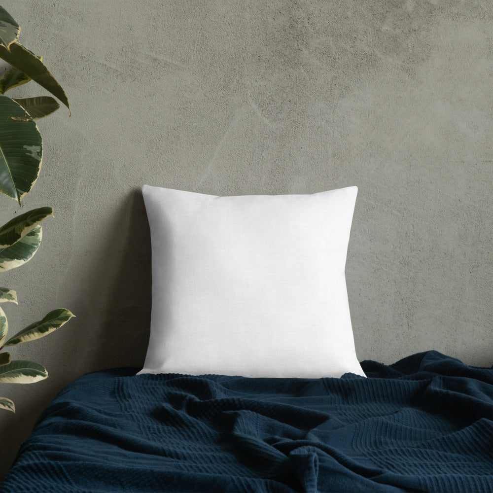 Rose Orange Delight Premium Pillow with White Back