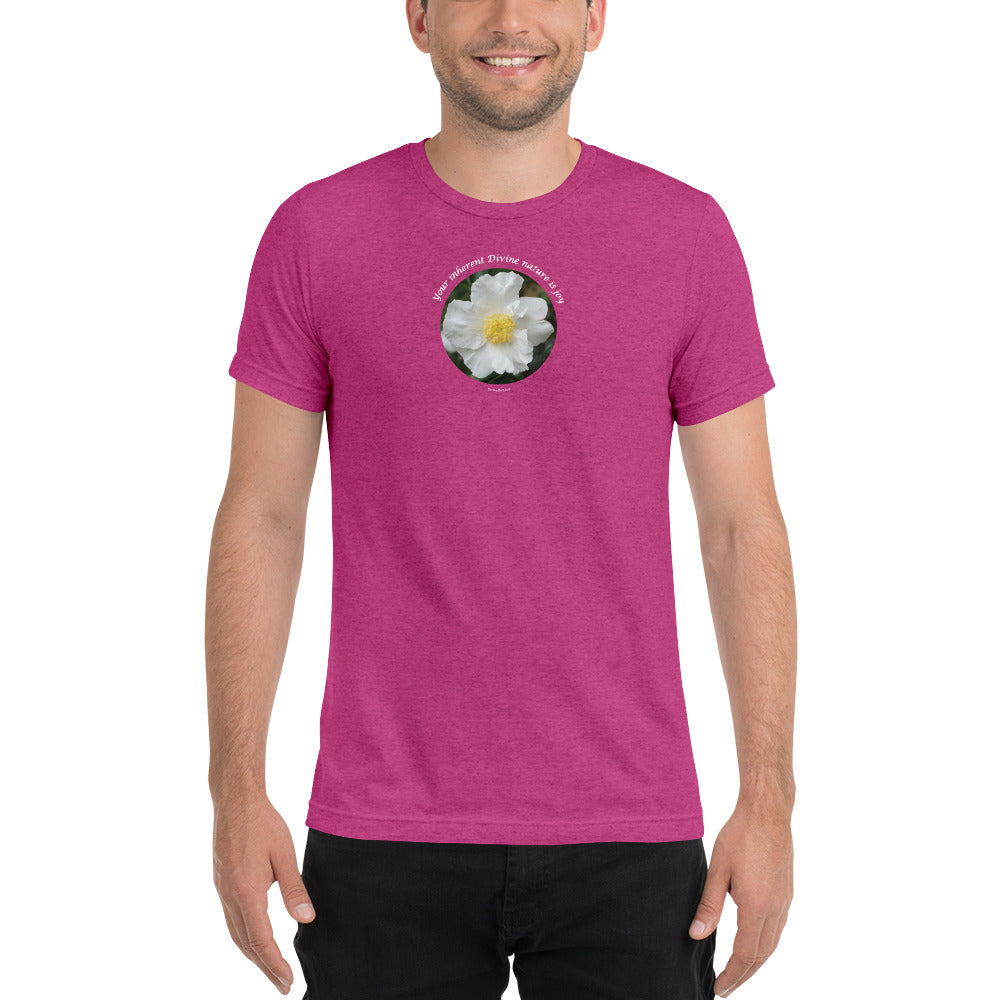 Your inherent Divine nature is joy_Unisex Tri-Blend Short sleeve T-Shirt | Bella + Canvas 3413