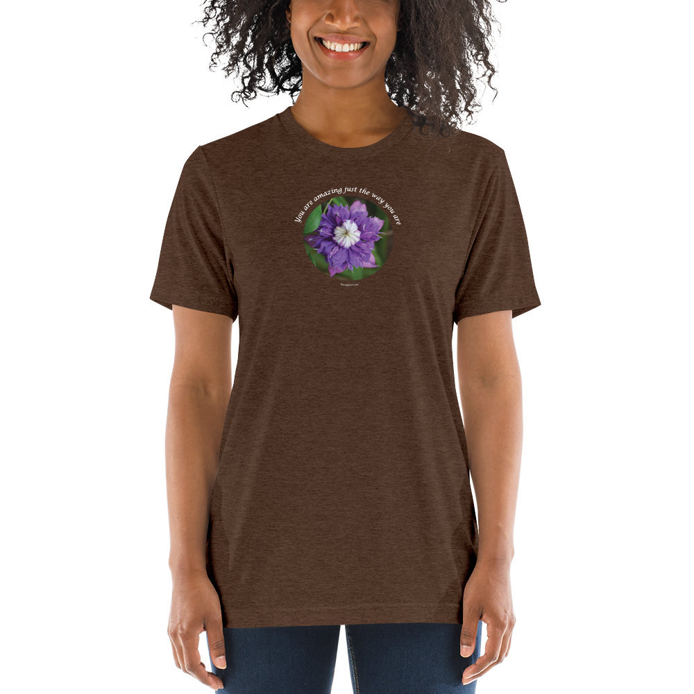You are amazing just the way you are_Unisex Tri-Blend T-Shirt | Bella + Canvas 3413