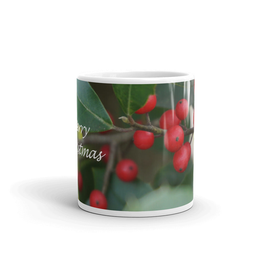 Holiday Holly Berries "Merry Christmas"