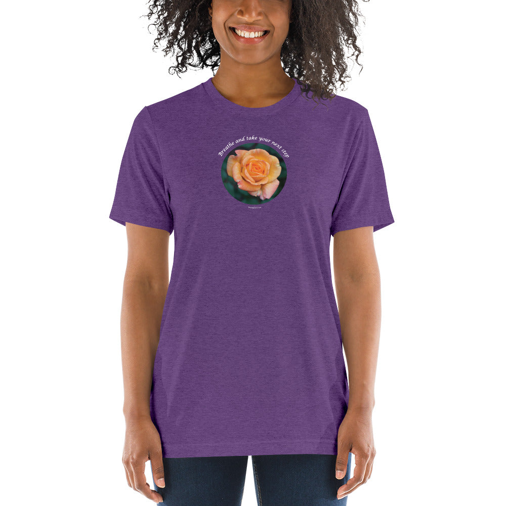 Breathe and take your next step! The tri-blend Bella Canva_Short sleeve t-shirt