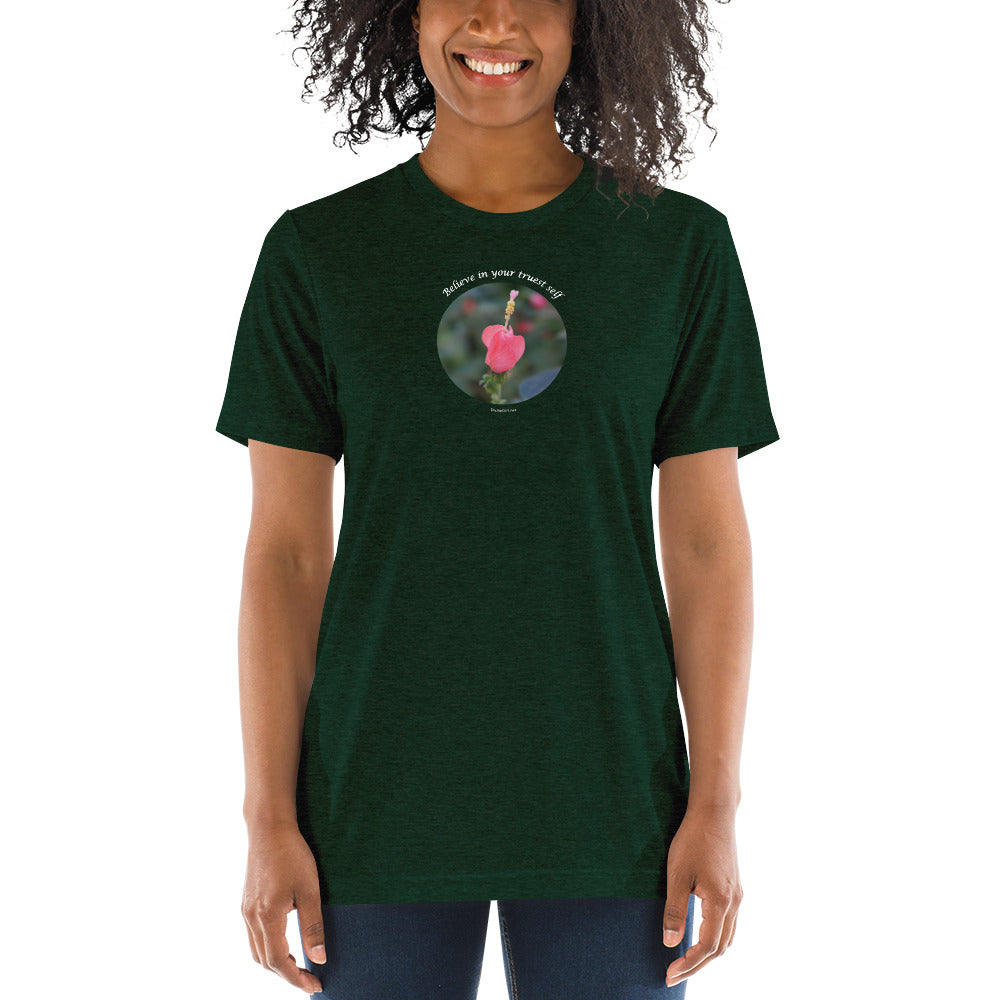 Believe in your truest self_Unisex Tri-Blend Short sleeve T-Shirt | Bella + Canvas 3413