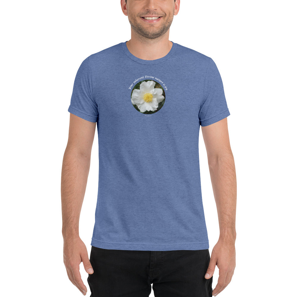 Your inherent Divine nature is joy_Unisex Tri-Blend Short sleeve T-Shirt | Bella + Canvas 3413