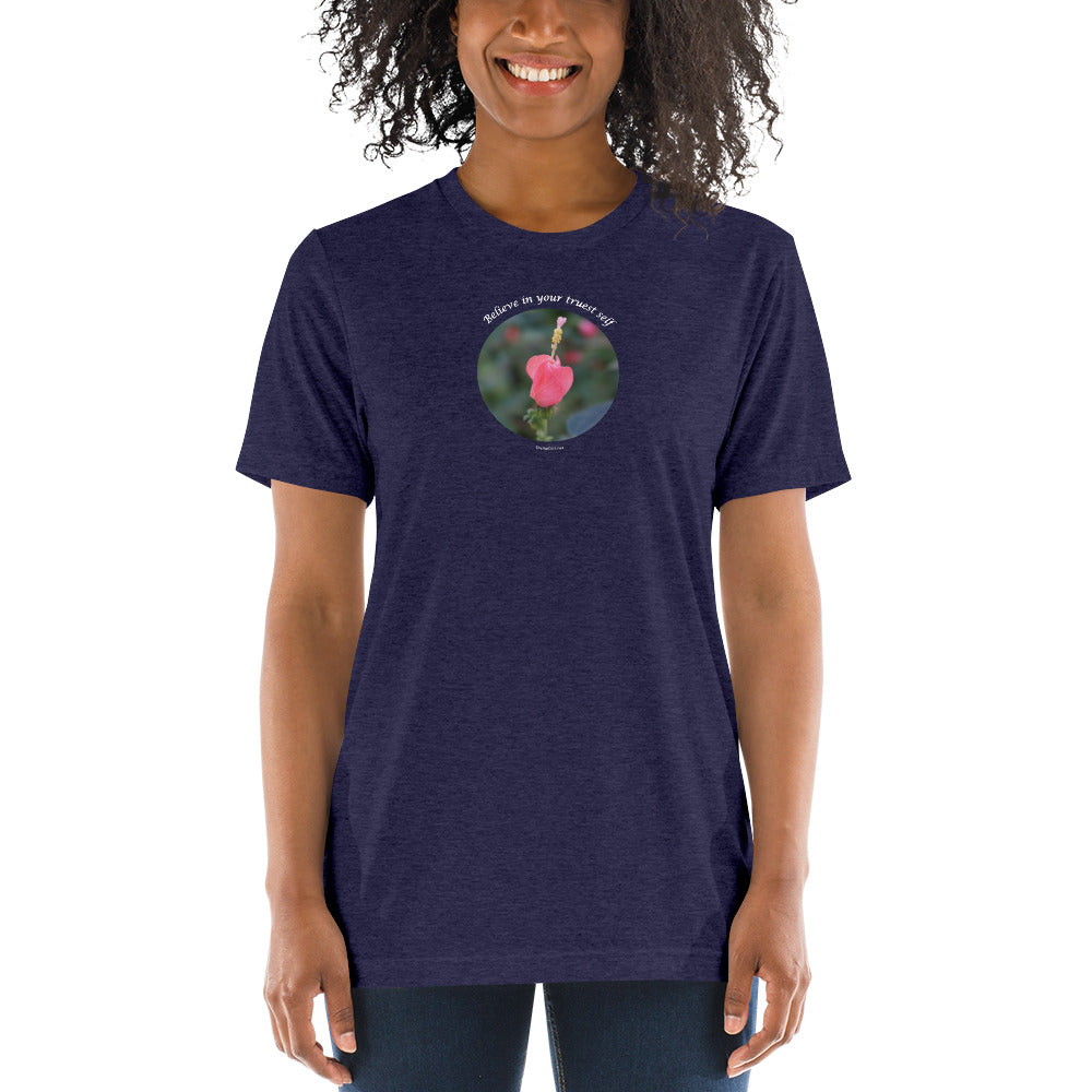 Believe in your truest self_Unisex Tri-Blend Short sleeve T-Shirt | Bella + Canvas 3413