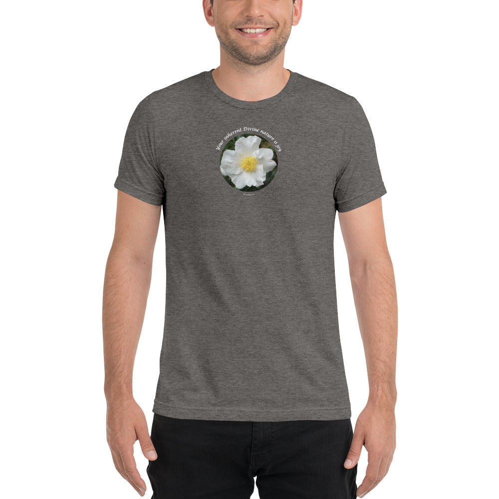 Your inherent Divine nature is joy_Unisex Tri-Blend Short sleeve T-Shirt | Bella + Canvas 3413