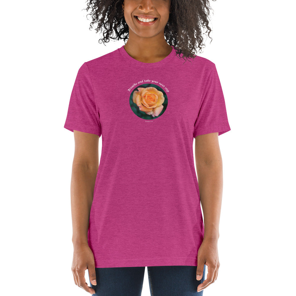 Breathe and take your next step! The tri-blend Bella Canva_Short sleeve t-shirt