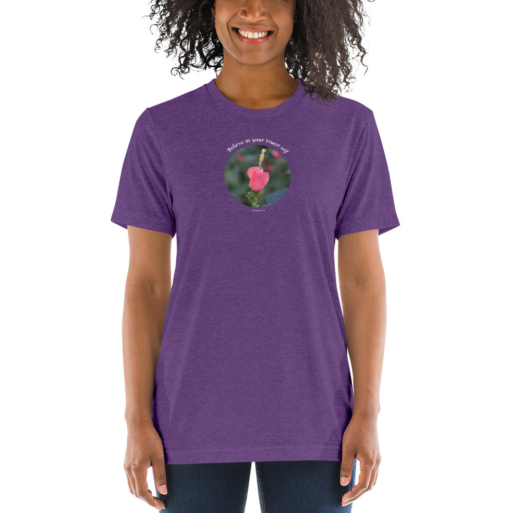 Believe in your truest self_Unisex Tri-Blend Short sleeve T-Shirt | Bella + Canvas 3413