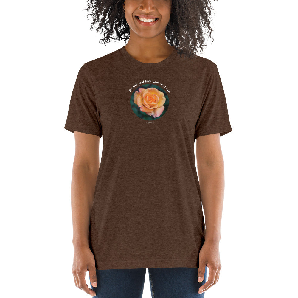 Breathe and take your next step! The tri-blend Bella Canva_Short sleeve t-shirt