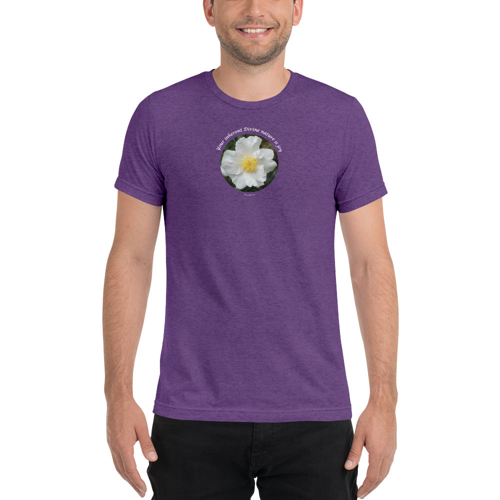 Your inherent Divine nature is joy_Unisex Tri-Blend Short sleeve T-Shirt | Bella + Canvas 3413