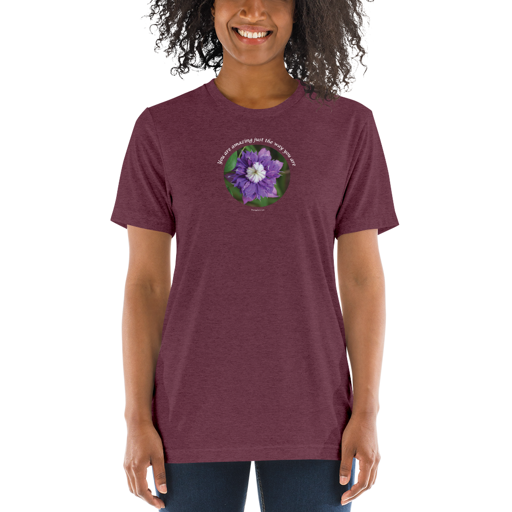You are amazing just the way you are_Unisex Tri-Blend T-Shirt | Bella + Canvas 3413