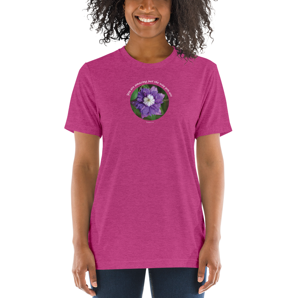 You are amazing just the way you are_Unisex Tri-Blend T-Shirt | Bella + Canvas 3413