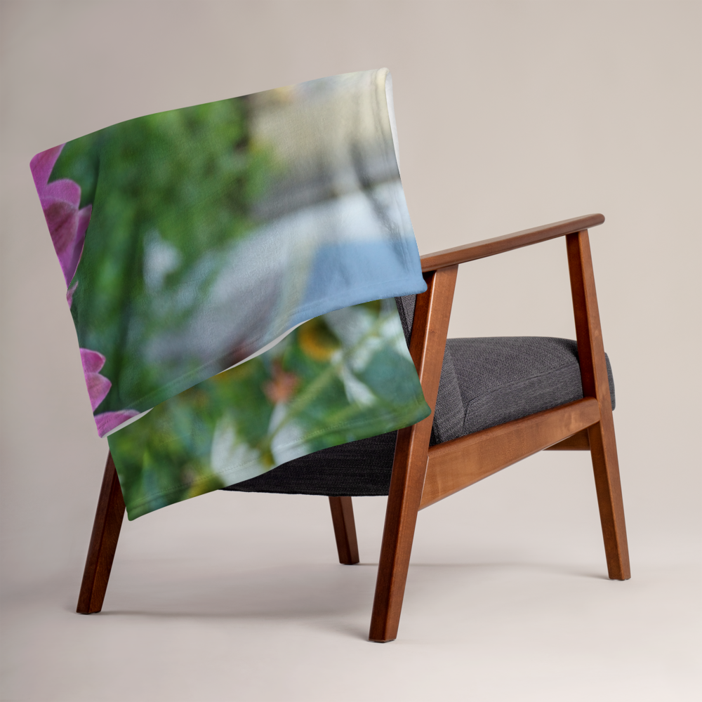 Siam Tulips Throw Blanket. "Hanging out on the porch"