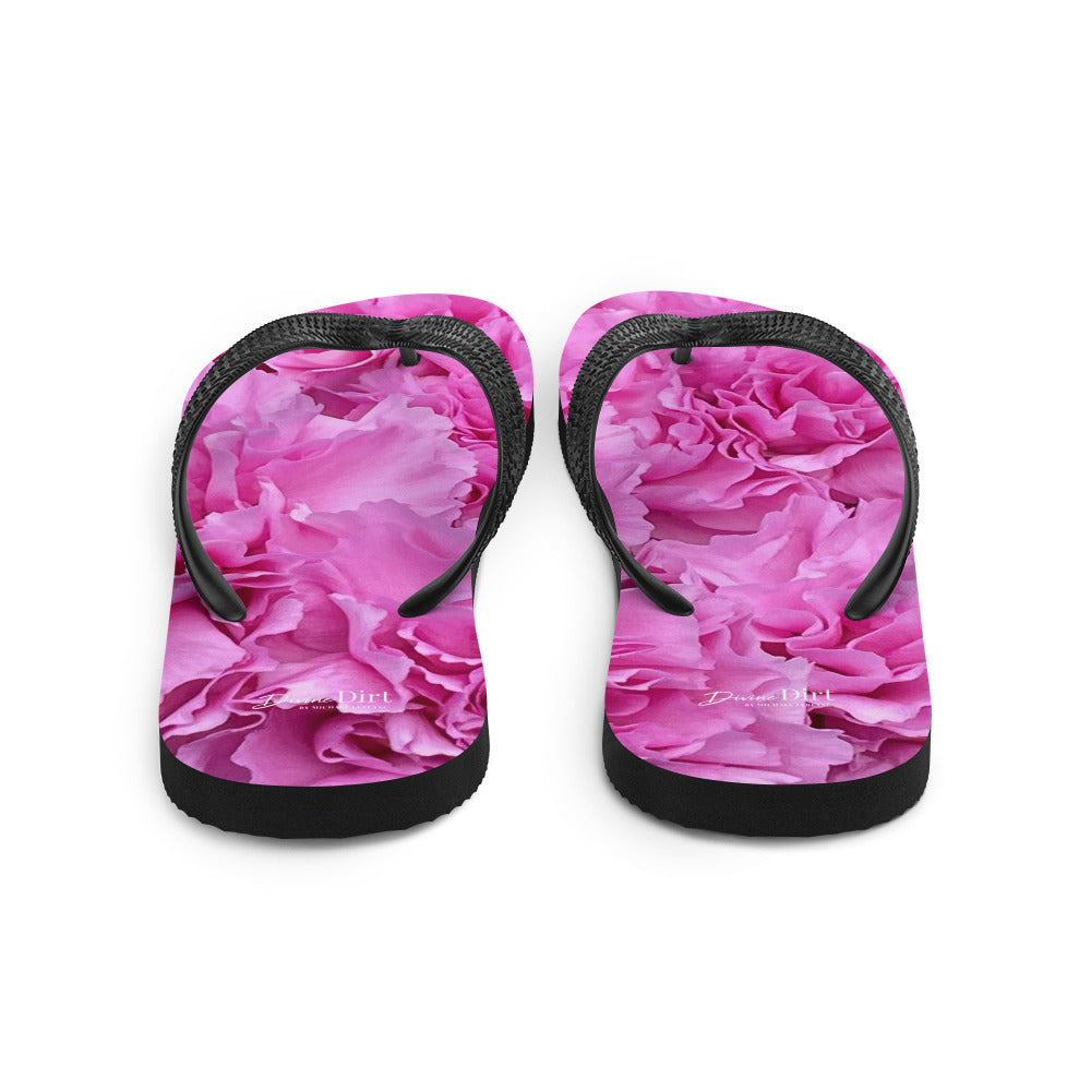 Pink Carnations Flip-Flops