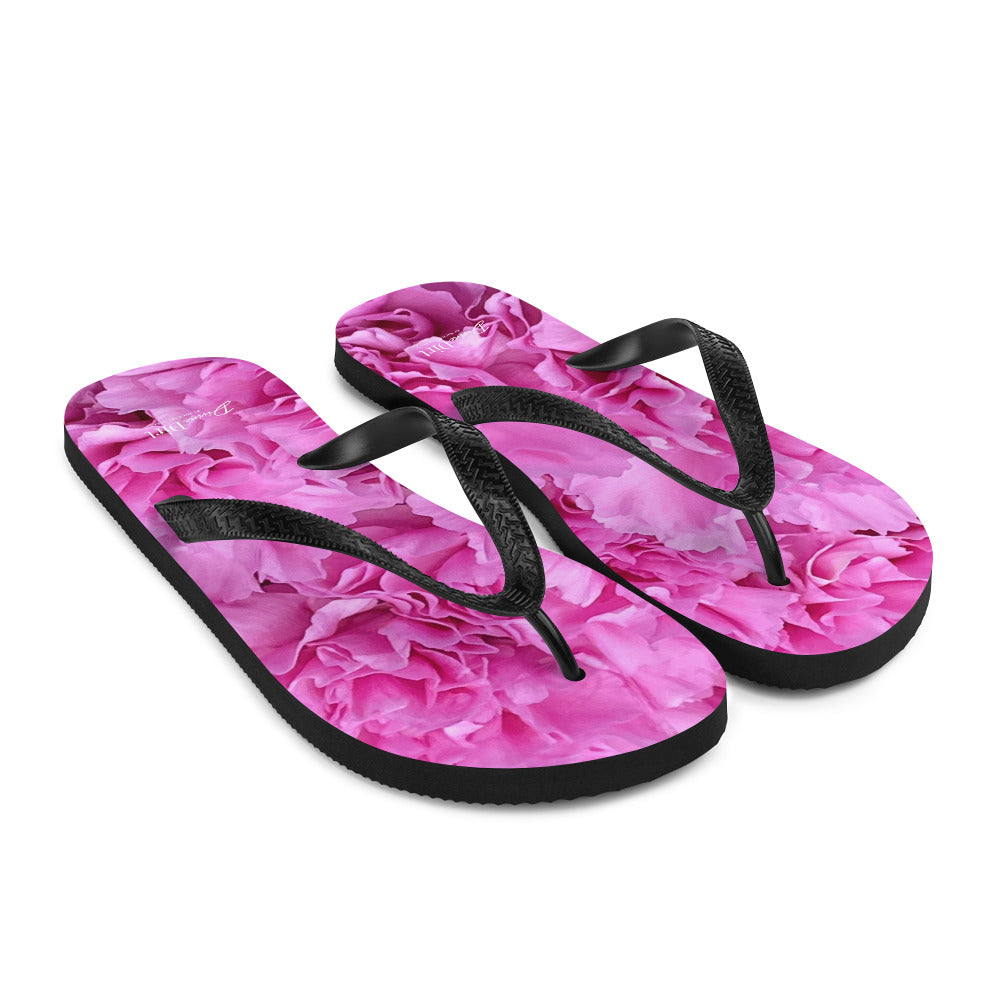 Pink Carnations Flip-Flops