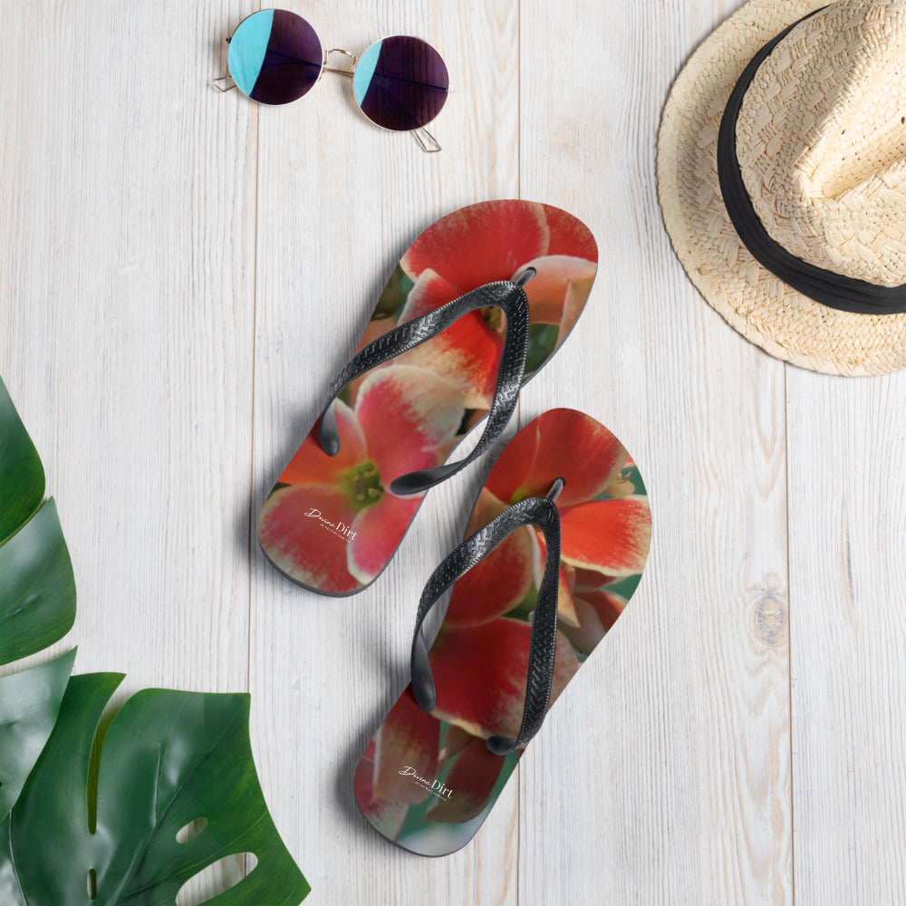 Orange Kalanchoe Flip-Flops. 'You are whole, complete and limitless'
