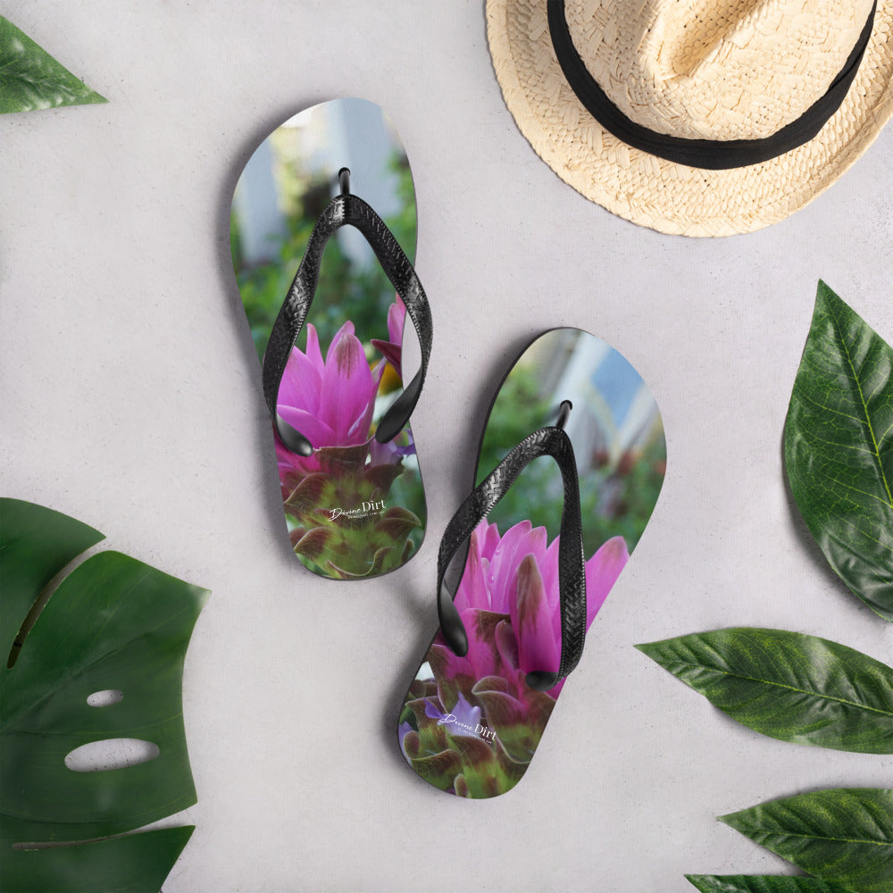 Pink Siam Tulips Flip-Flops. 'Hanging out on the Porch'