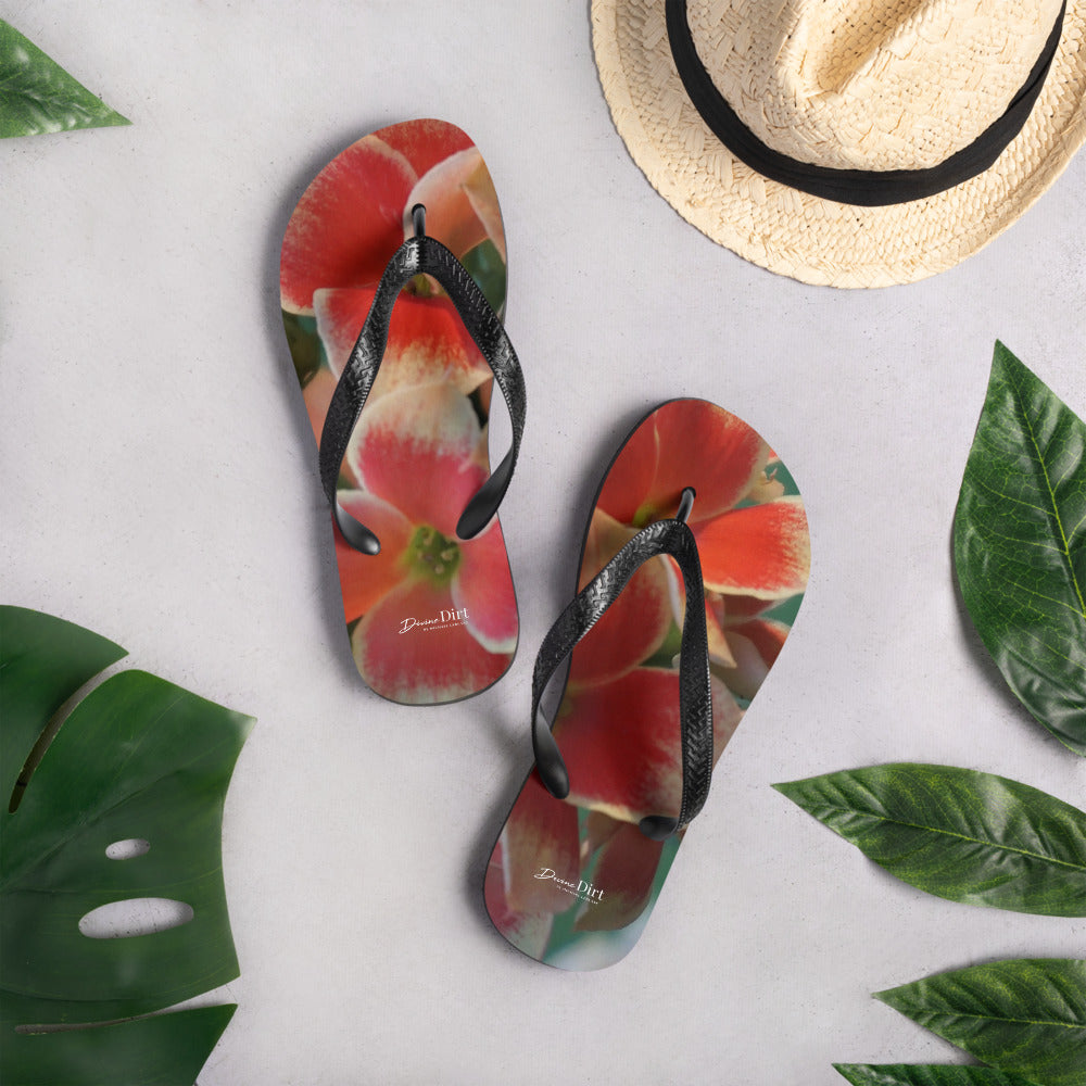 Orange Kalanchoe Flip-Flops. 'You are whole, complete and limitless'