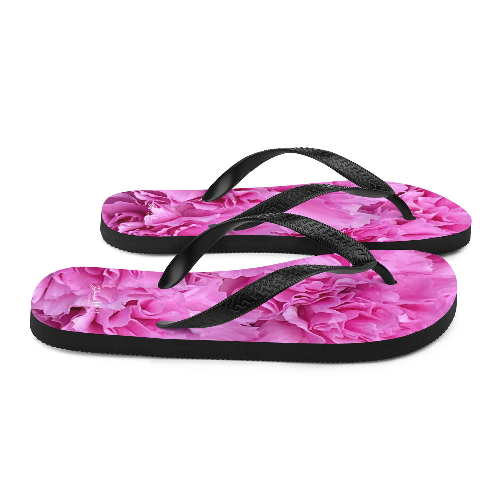Pink Carnations Flip-Flops