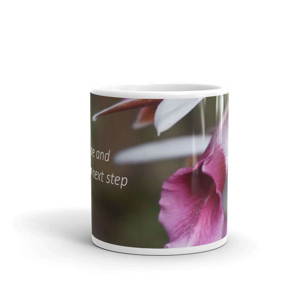 Burgundy Nun's Cap Orchid "Breathe and take your next step"