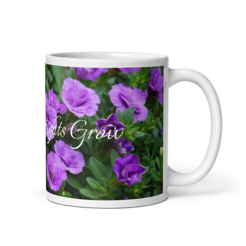 Let Good Thoughts Grow Purple Petunias