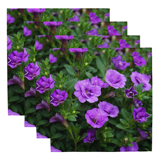 Purple Petunias Cloth napkin set